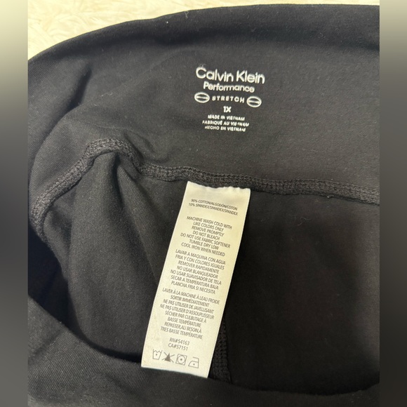 Calvin Klein Performance High-Rise Leggings Black Crop Logo Stretchy size 1X - Picture 8 of 9